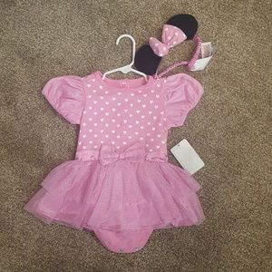 NWT Disney Baby Minnie Mouse Onesie with Headband